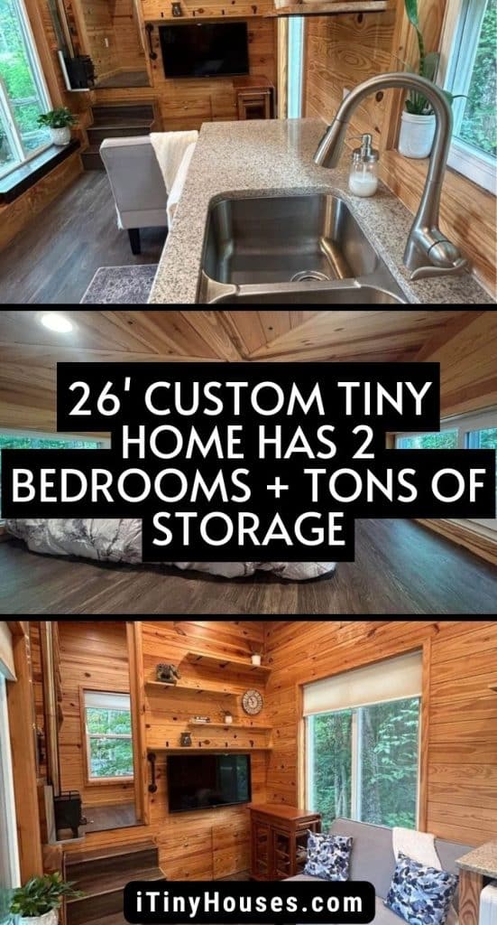 26' Custom Tiny Home Has 2 Bedrooms + Tons of Storage PIN (1)