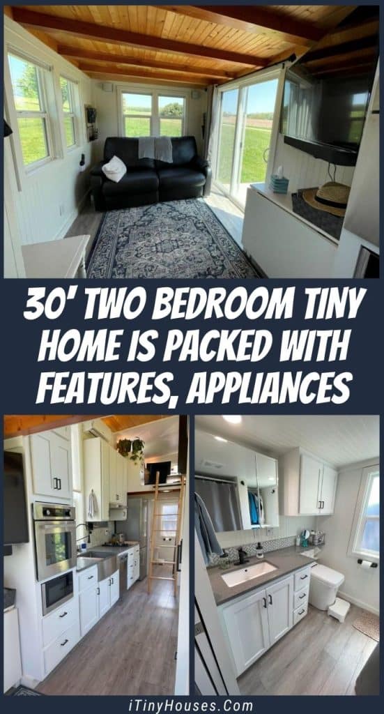 30' Two Bedroom Tiny Home is Packed with Features, Appliances PIN (1)