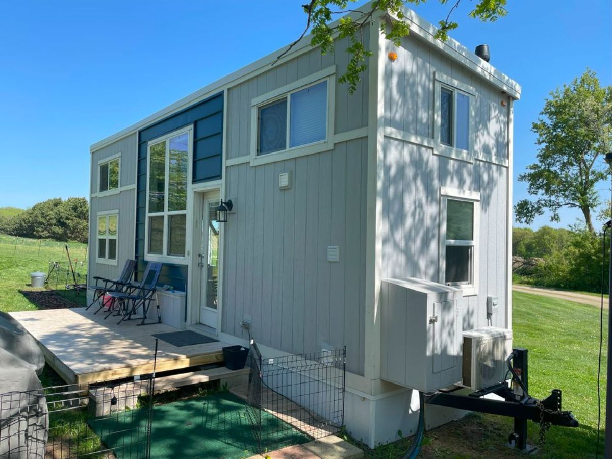 side view of 30’ two bedroom tiny home
