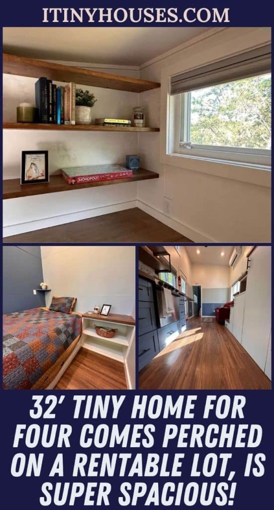 32' Tiny Home for Four Comes Perched on a Rentable Lot, Is Super Spacious! PIN (2)