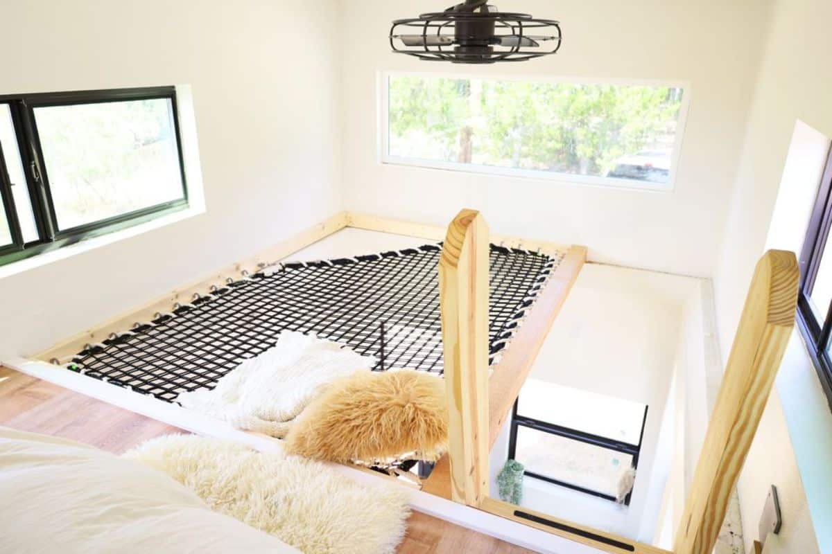 hammock net bed in loft bedroom to rest