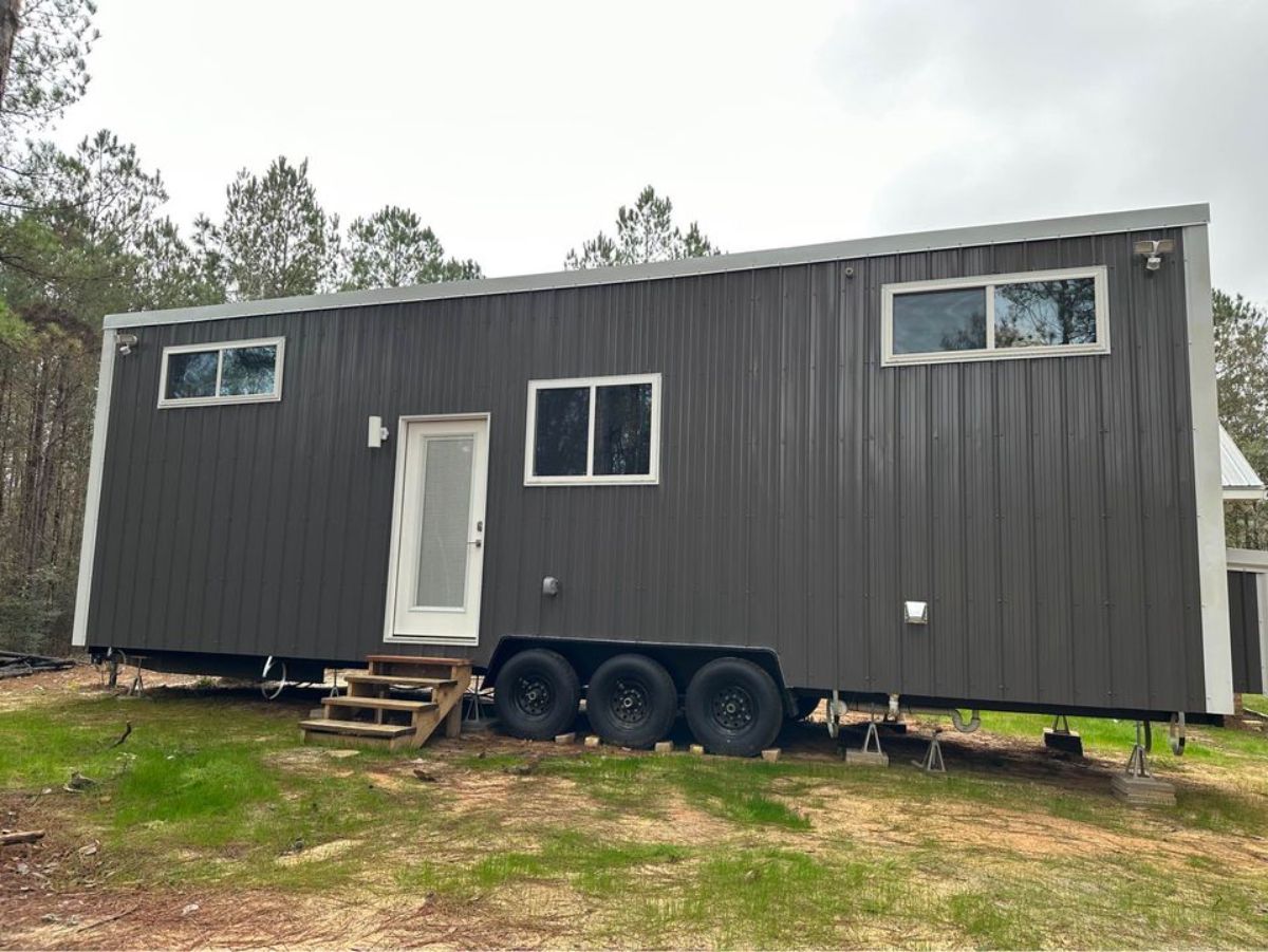 main entrance view of 3 bedroom tiny house