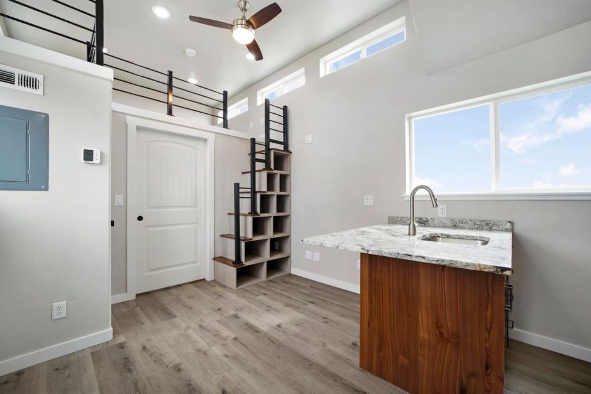 full length wooden interiors with vinyl flooring of brand new custom home