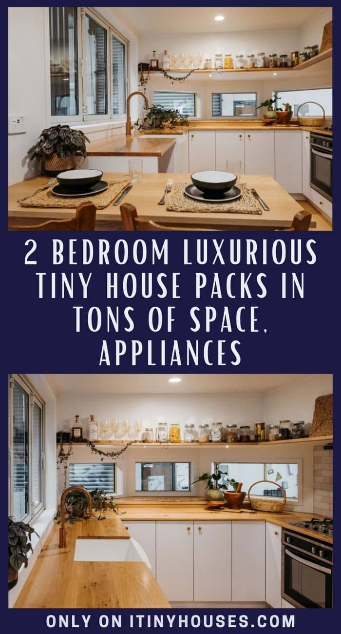 2 Bedroom Luxurious Tiny House Packs In Tons Of Space, Appliances ...