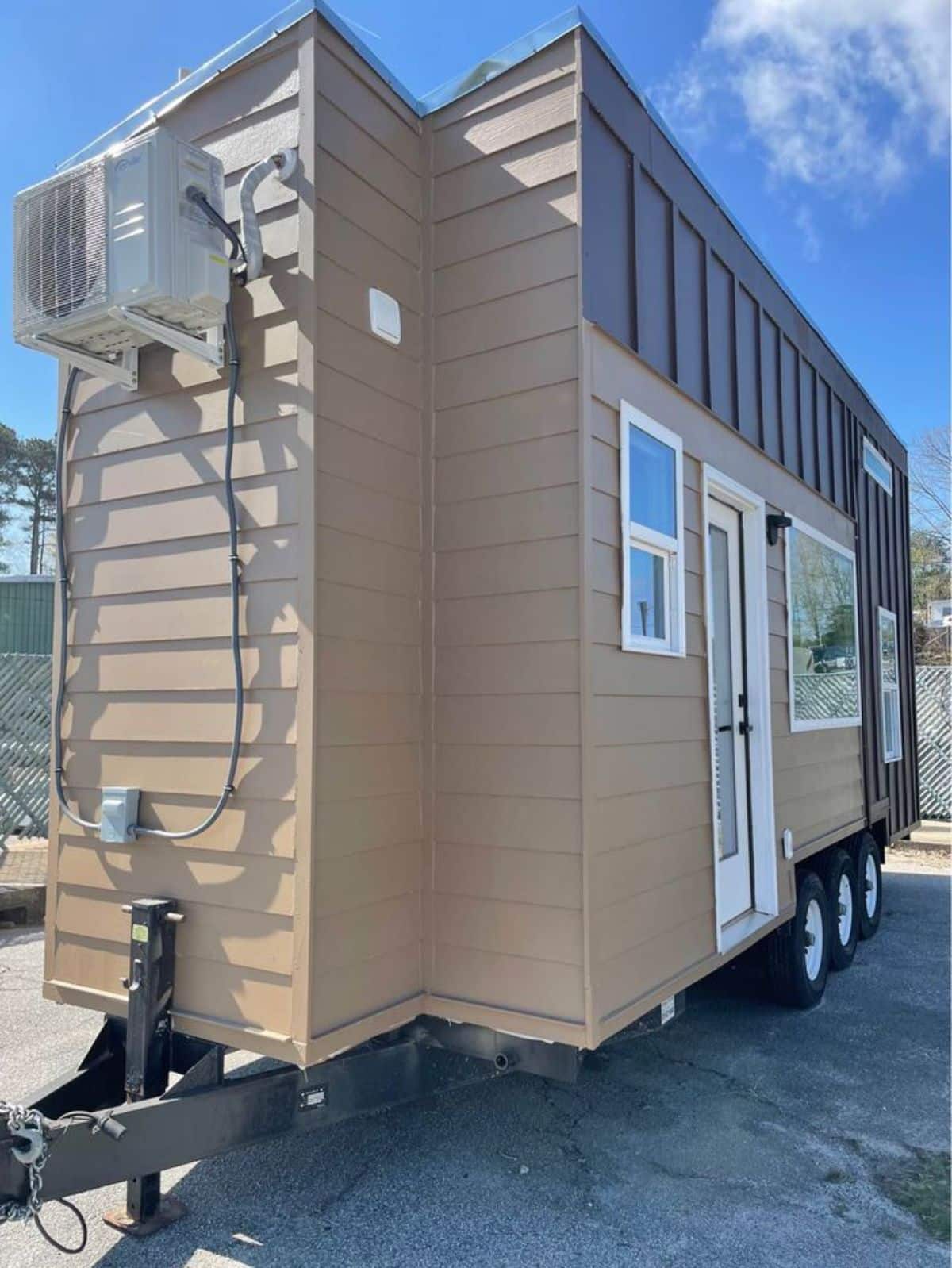 backside of 22’ durable tiny home