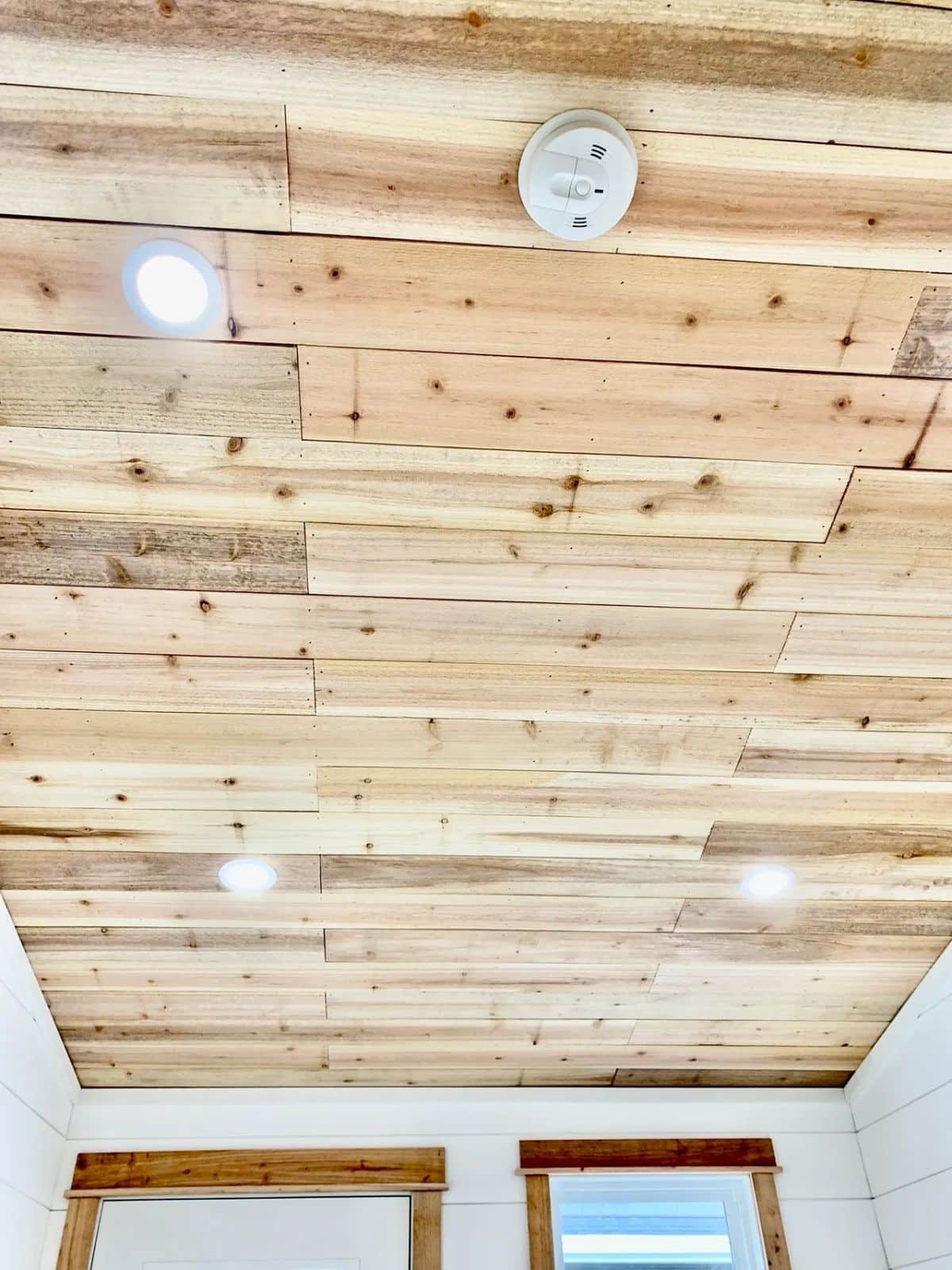 LED lights installed on the roof of Ascent tiny home