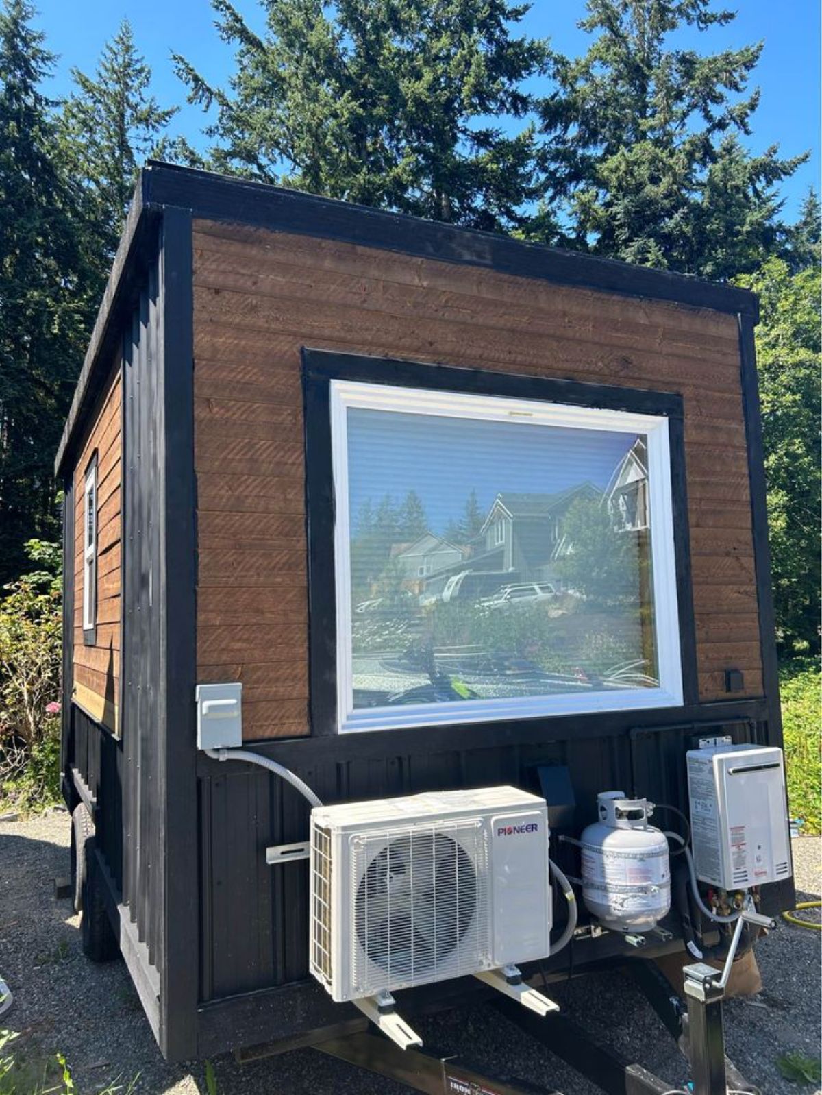 huge window on the back of NOAH certified tiny home