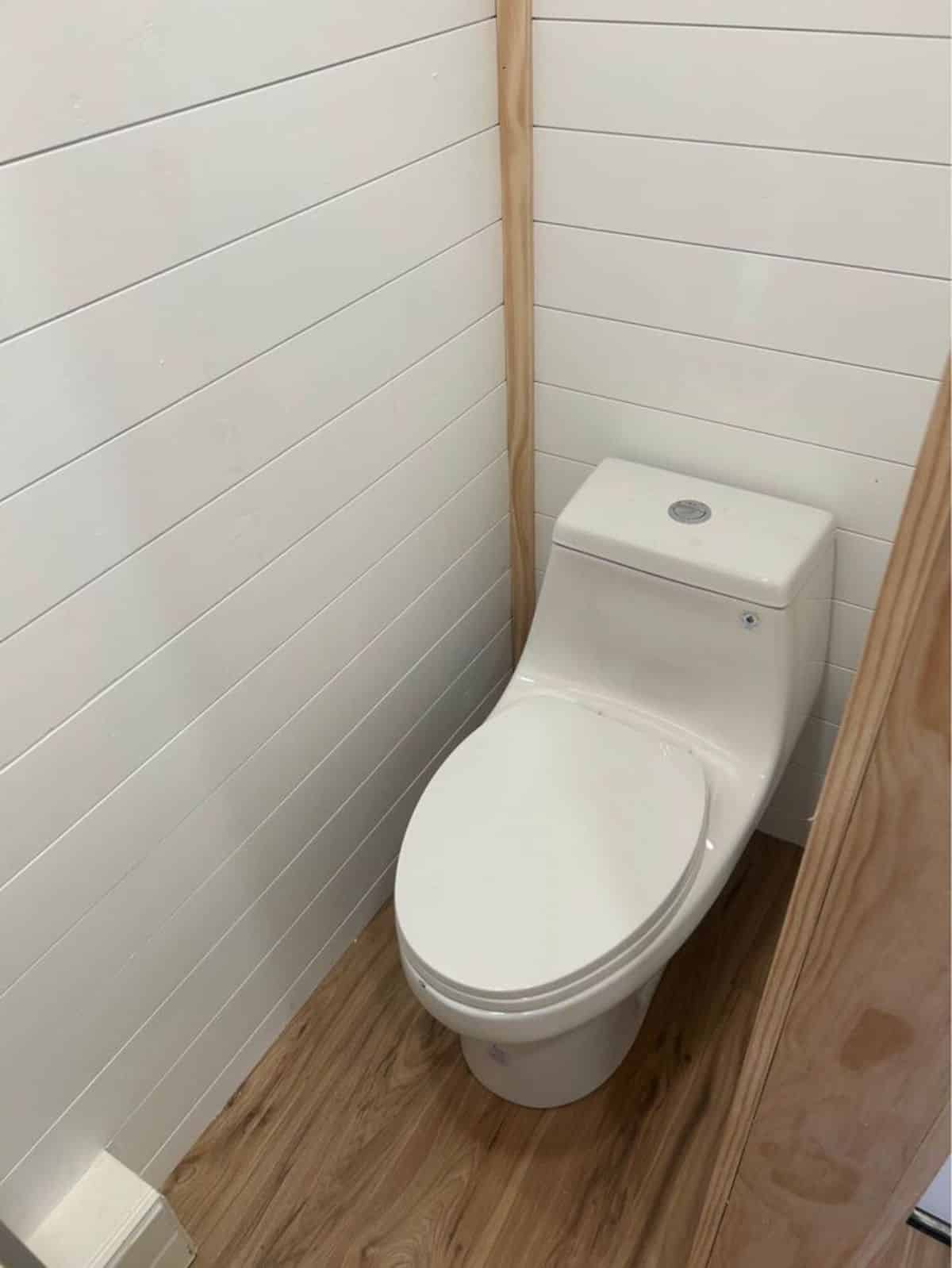 standard toilet in the bathroom