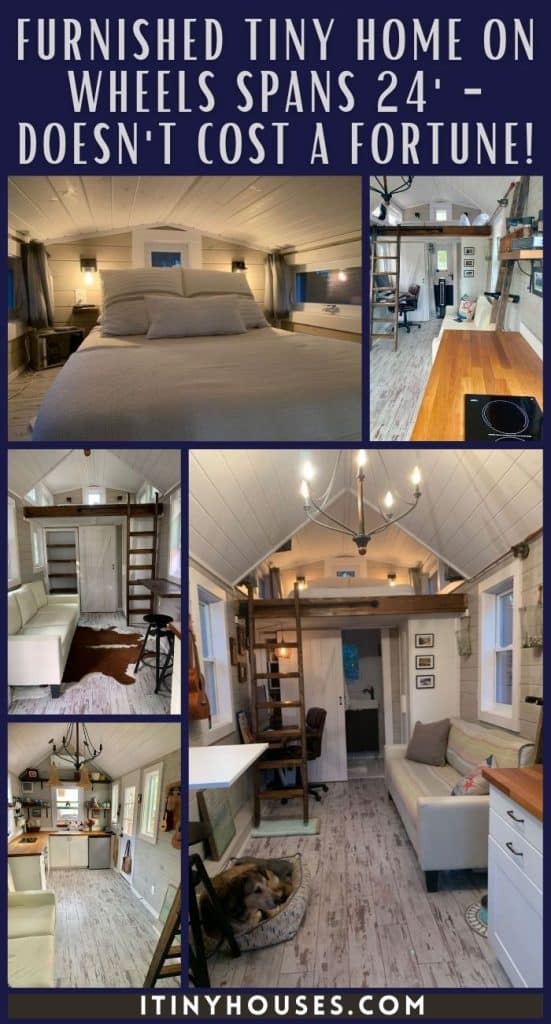 Furnished Tiny Home On Wheels Spans 24' - Doesn't Cost A Fortune! PIN (3)