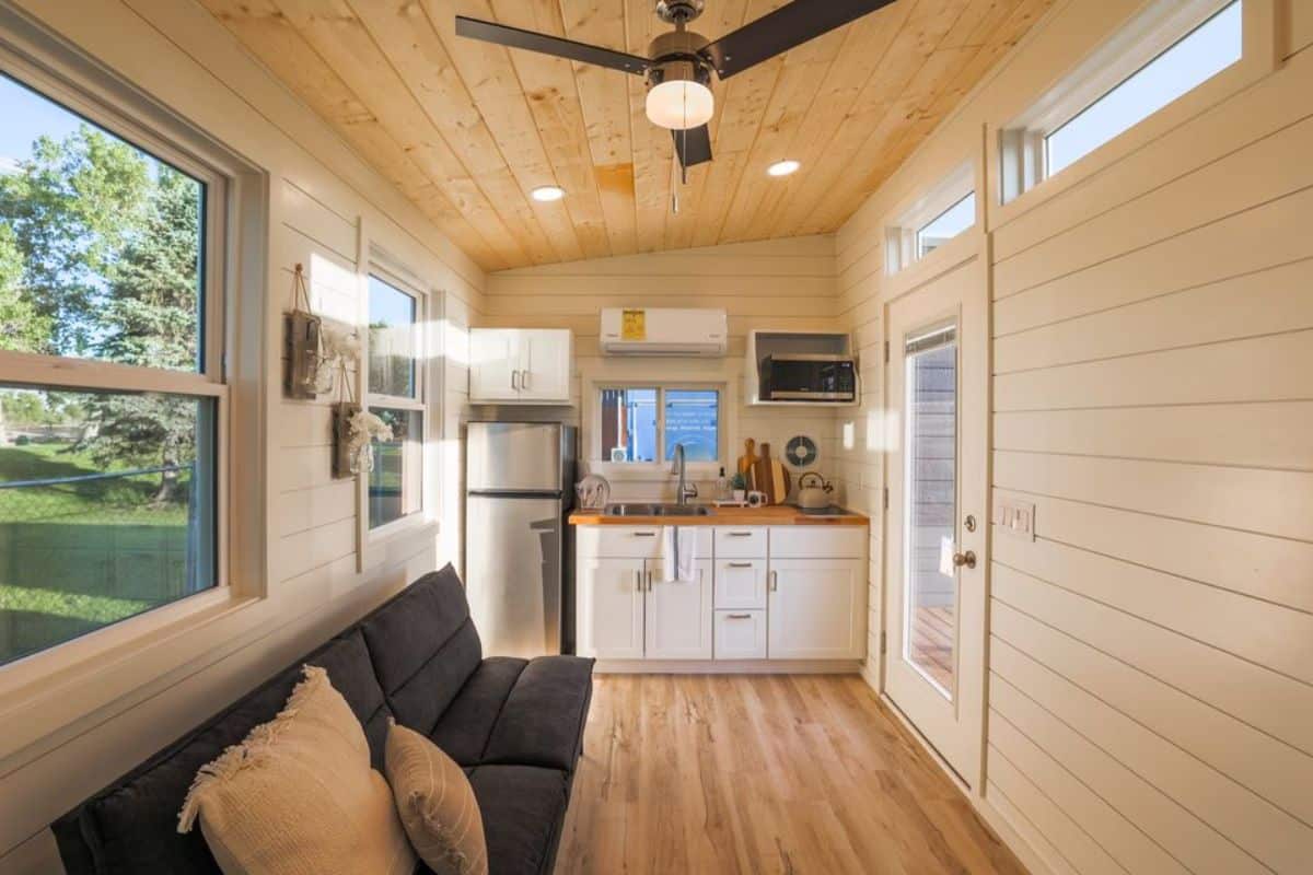 full length interiors of RV certified tiny house