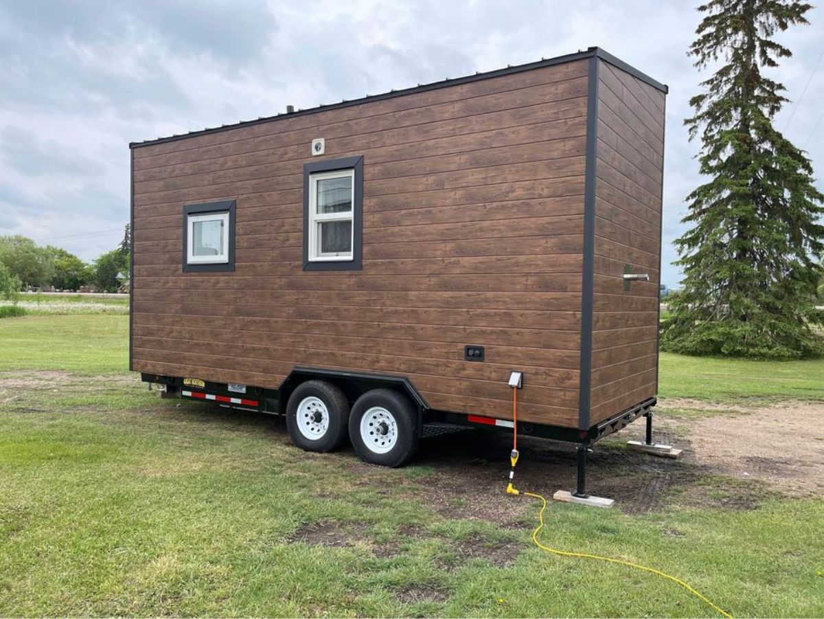 backside of semi furnished tiny home