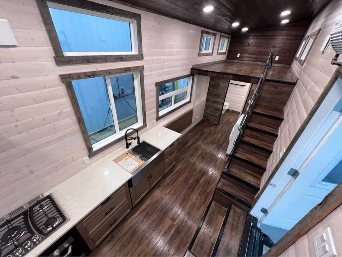 full length wooden interiors of NOAH certified tiny house