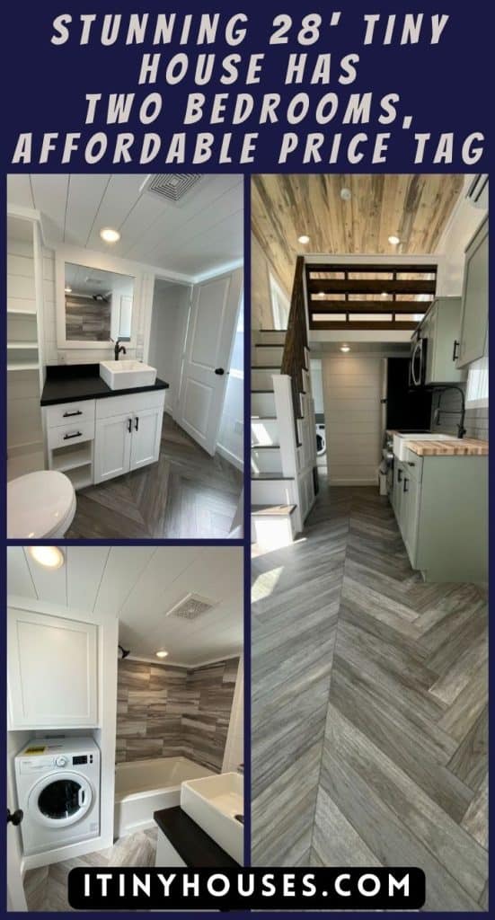 Stunning 28' Tiny House Has Two Bedrooms, Affordable Price Tag PIN (1)