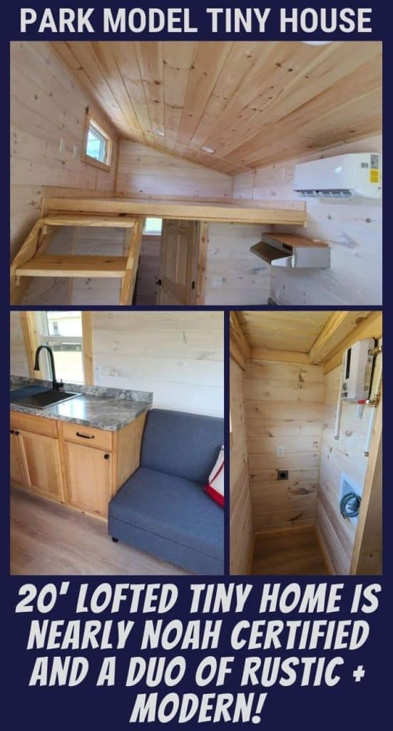 20' Lofted Tiny Home Is Nearly Noah Certified and a Duo of Rustic + Modern! PIN (3)
