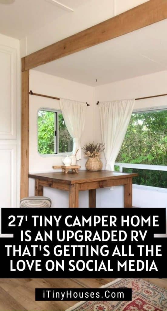 27' Tiny Camper Home Is an Upgraded RV That's Getting All the Love on Social Media PIN (2)