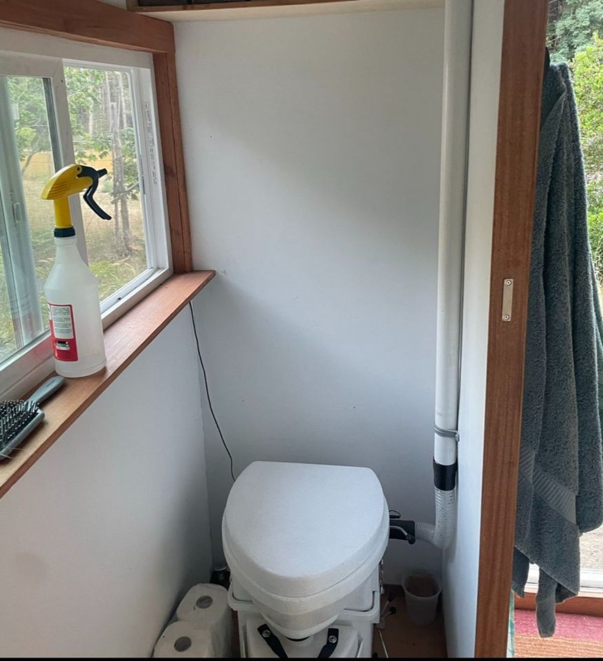 composting toilet in the bathroom