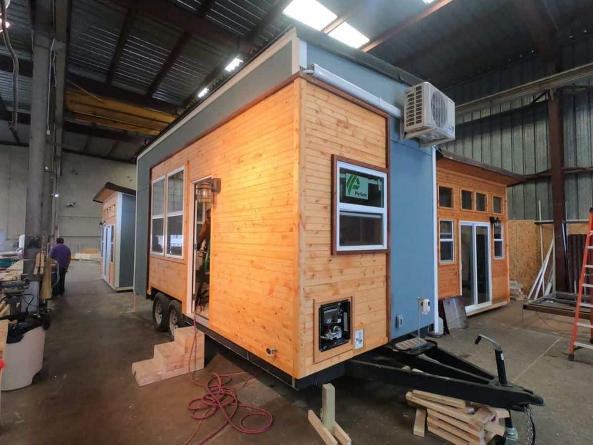 wooden exterior of durable tiny home