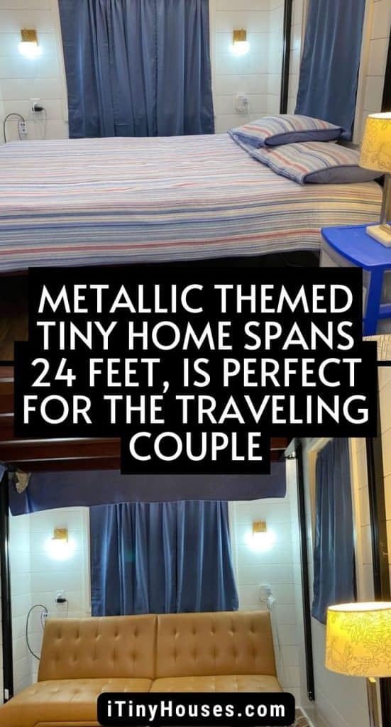 Metallic Themed Tiny Home Spans 24 Feet, Is Perfect for the Traveling Couple PIN (1)