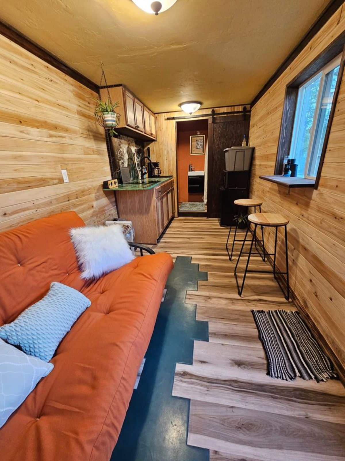 full length Reliable Tiny House from inside