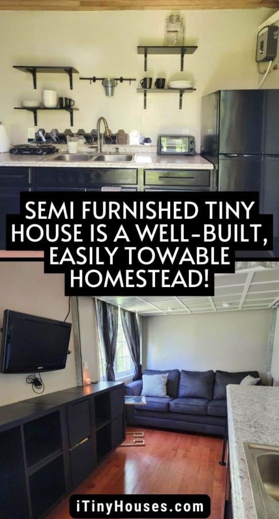 Semi Furnished Tiny House Is a Well-built, Easily Towable Homestead! PIN (1)