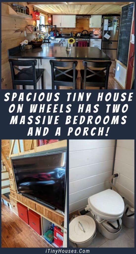 Spacious Tiny House On Wheels Has Two Massive Bedrooms And A Porch! PIN (1)