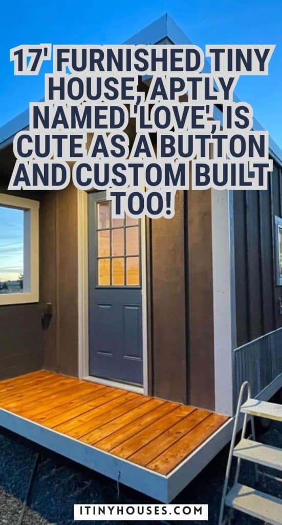17' Furnished Tiny House, Aptly Named 'love', Is Cute As a Button and Custom Built Too! PIN (3)