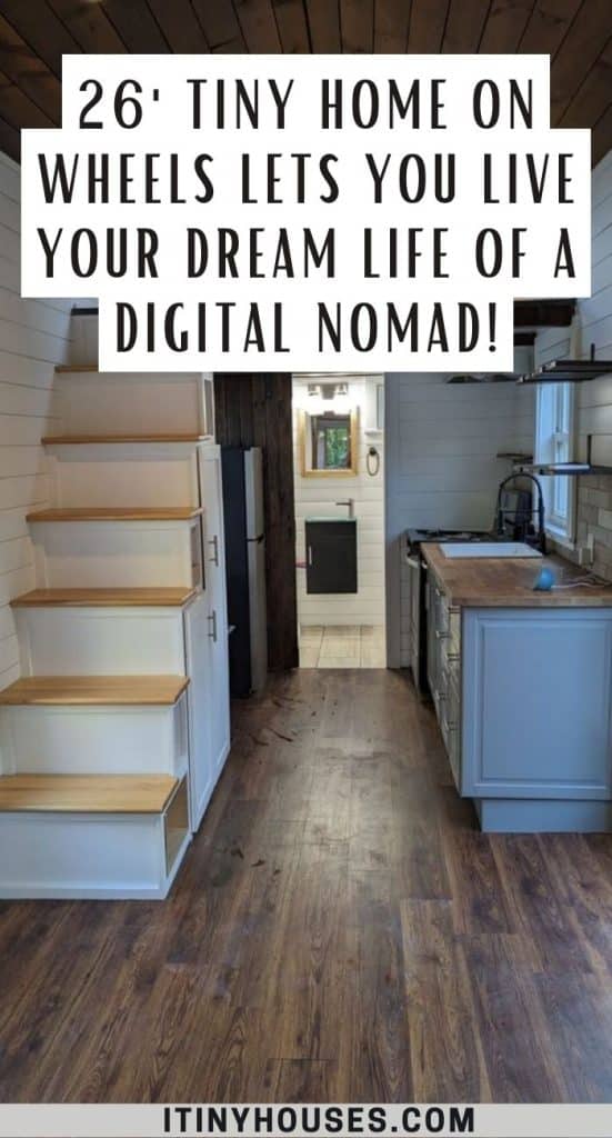 26' Tiny Home on Wheels Lets You Live Your Dream Life of a Digital Nomad! PIN (1)