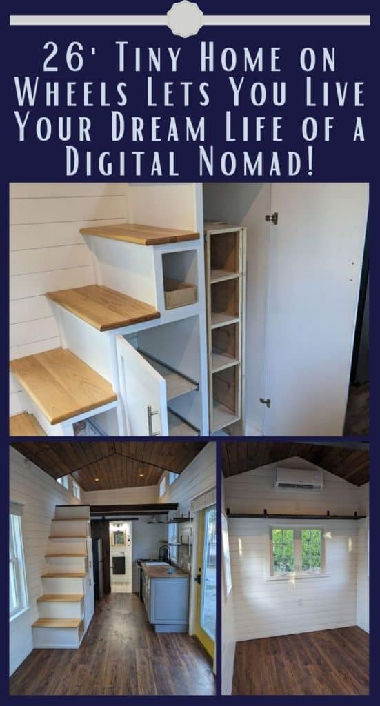 26' Tiny Home on Wheels Lets You Live Your Dream Life of a Digital Nomad! PIN (2)