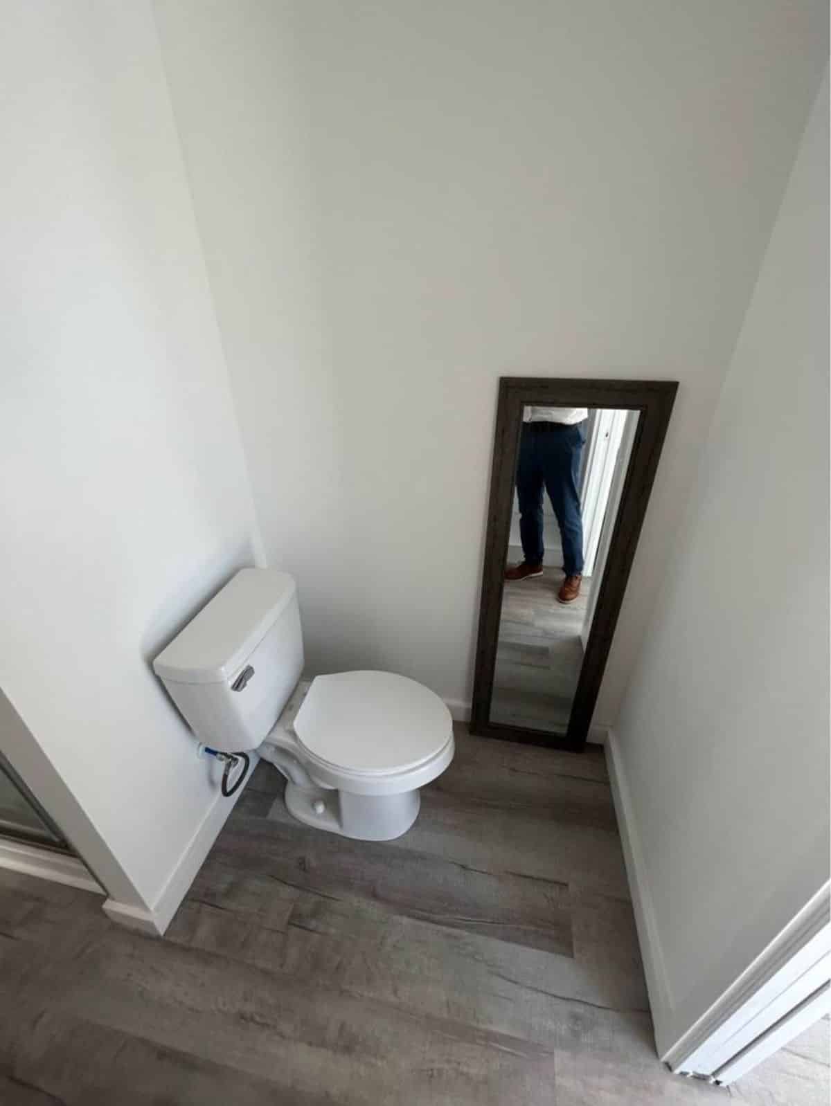 standard toilet in the bathroom
