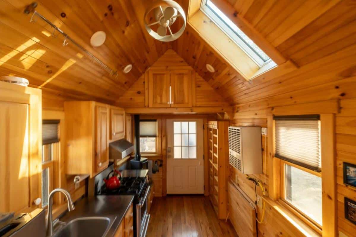 full length interiors of off-grid ready tiny home