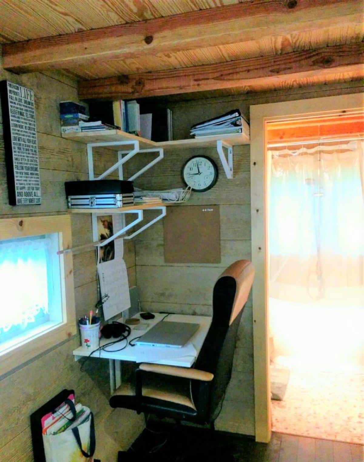 small office space area besides living area