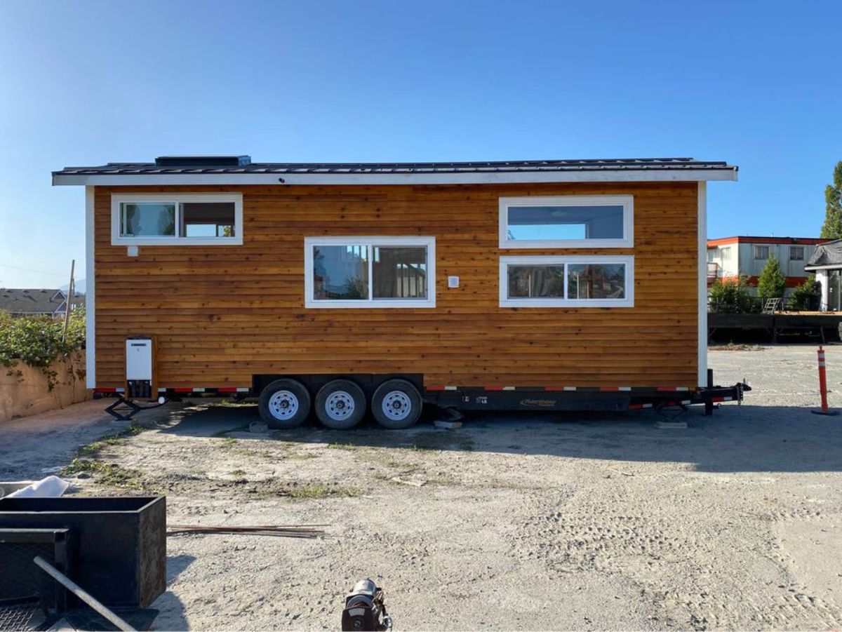 backside of chic tiny home