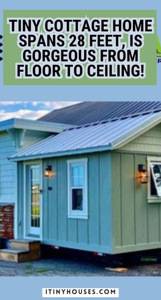 Tiny Cottage Home Spans 28 Feet, Is Gorgeous From Floor to Ceiling! PIN (3)