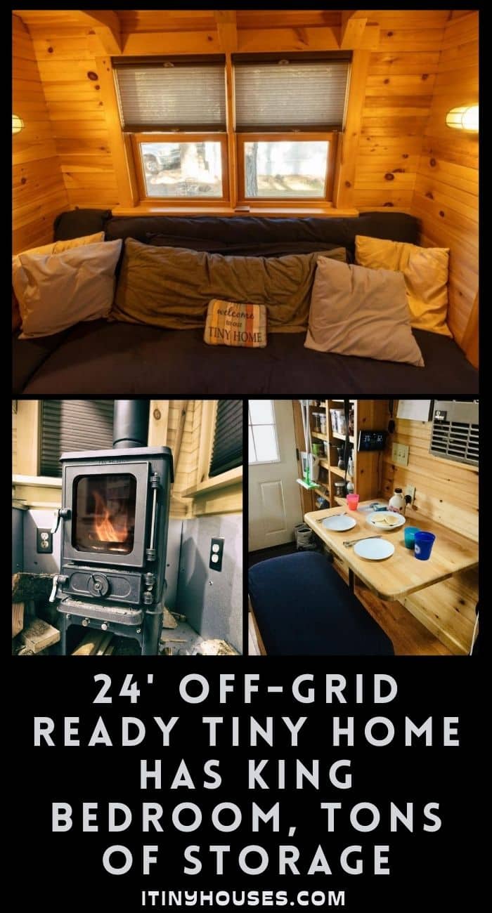 24' Off-Grid Ready Tiny Home Has King Bedroom, Tons Of Storage - Tiny ...