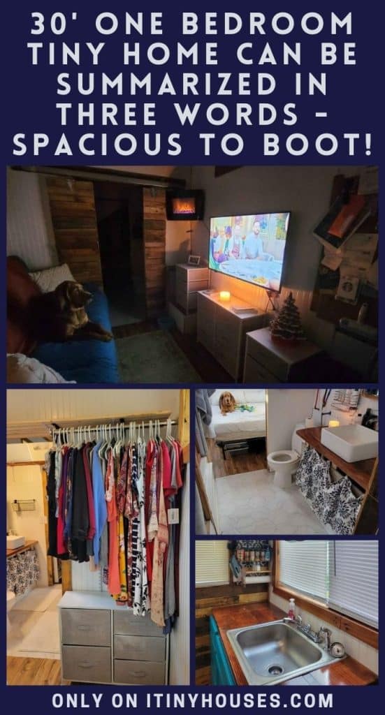 30' One Bedroom Tiny Home Can Be Summarized in Three Words - Spacious to Boot! PIN (2)