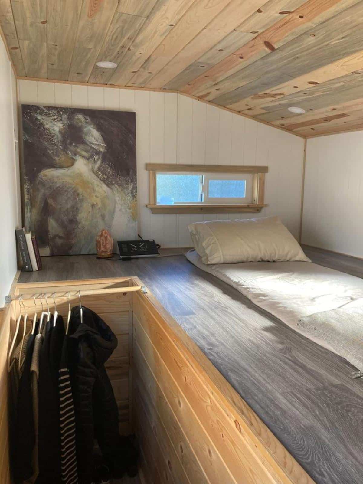 loft 1 of 32’ tiny house on wheels is spacious