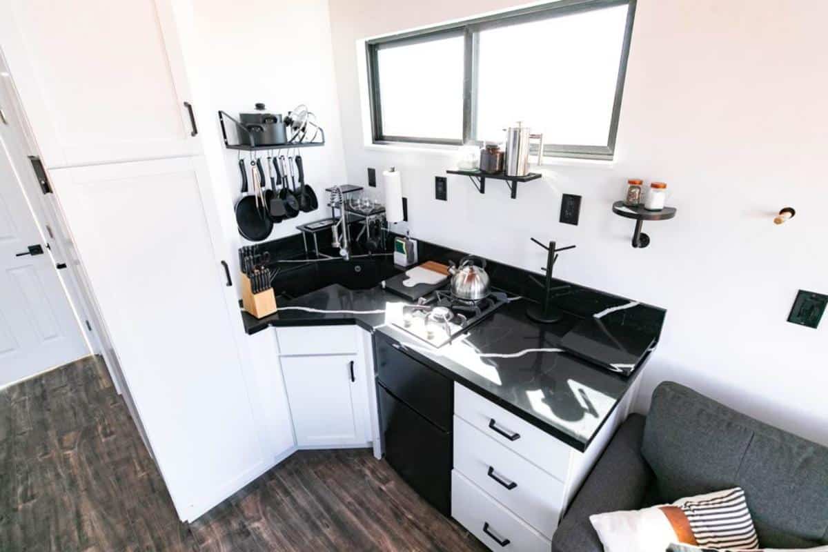 compact yet stylish kitchen area