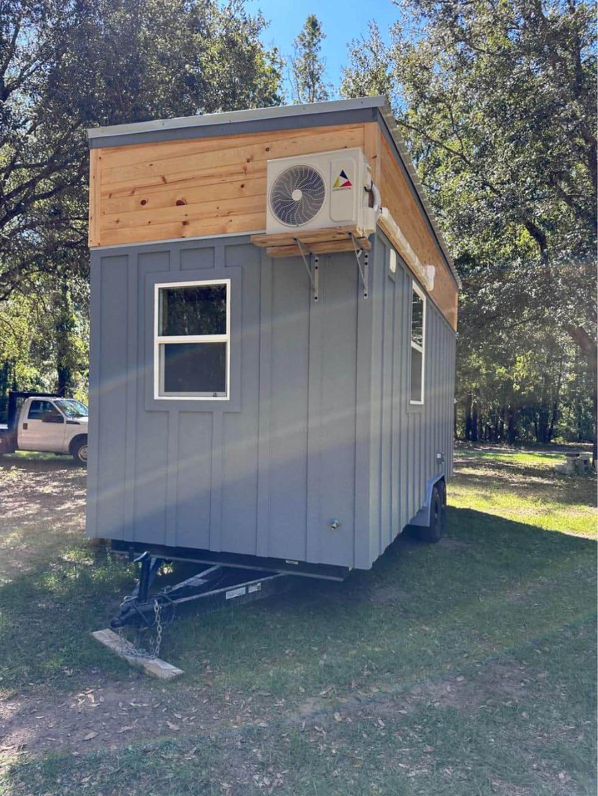 side view of minimalist tiny house
