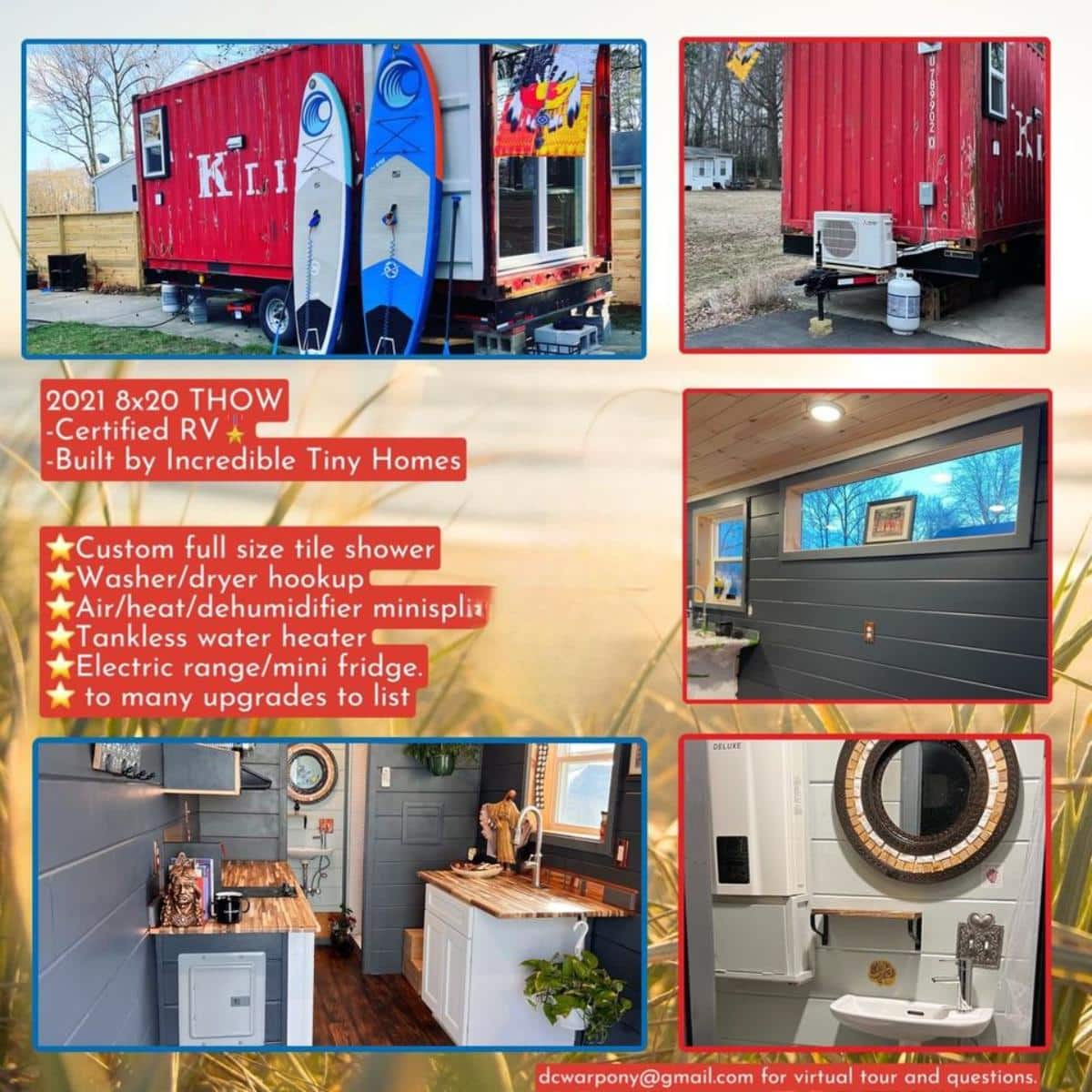 highlights of super tiny home in collage